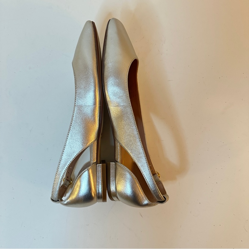 NEW Cole Haan Bria Cutout Soft Gold Leather Women's Ballet Flats, Sz 7 - Picture 11 of 13